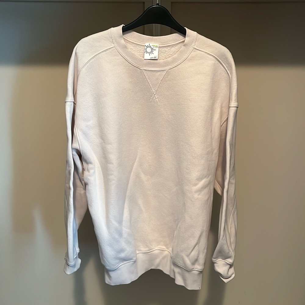 Aerie Off-line Super Soft Cream Crew Neck Pullover Sweatshirt - Picture 1 of 6